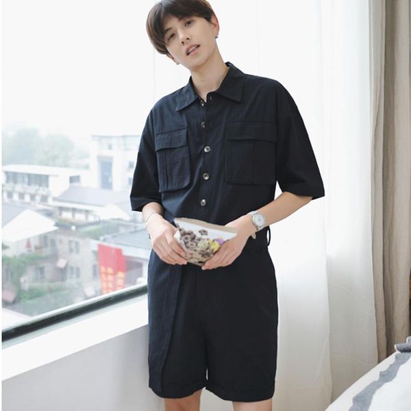 men's tracksuits cool shirt youth trendy summer one piece pants dress korean casual straight tube short sleeve thin style retro solid s, Gray
men's tracksuits cool shirt youth trendy summer one piece pants dress korean casual straight tube short sleeve thin style retro solid s, Gray