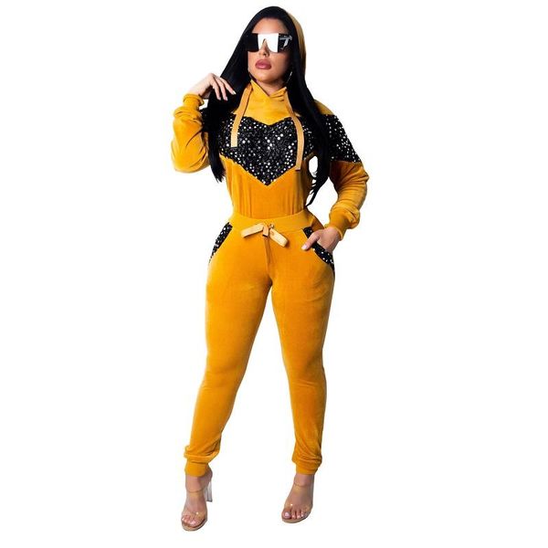 hoodie sweatpants set sequins patchwork velvet tracksuit long sleeve hooded sweatshirts womens 2 piece sets 2021 casual suit women's tw, White
hoodie sweatpants set sequins patchwork velvet tracksuit long sleeve hooded sweatshirts womens 2 piece sets 2021 casual suit women's tw, White