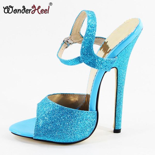 wonderheel summer extreme high heel 16cm stiletto ankle strap glitter fashion show women sandals, Black
wonderheel summer extreme high heel 16cm stiletto ankle strap glitter fashion show women sandals, Black