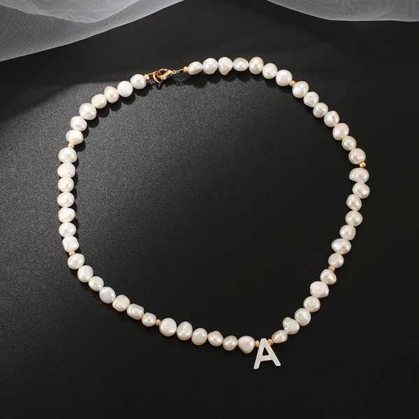 real freshwater pearl necklace choker for women alphabet a-z shell letter initial buckle gold color pendant jewelry gift new, Silver
real freshwater pearl necklace choker for women alphabet a-z shell letter initial buckle gold color pendant jewelry gift new, Silver