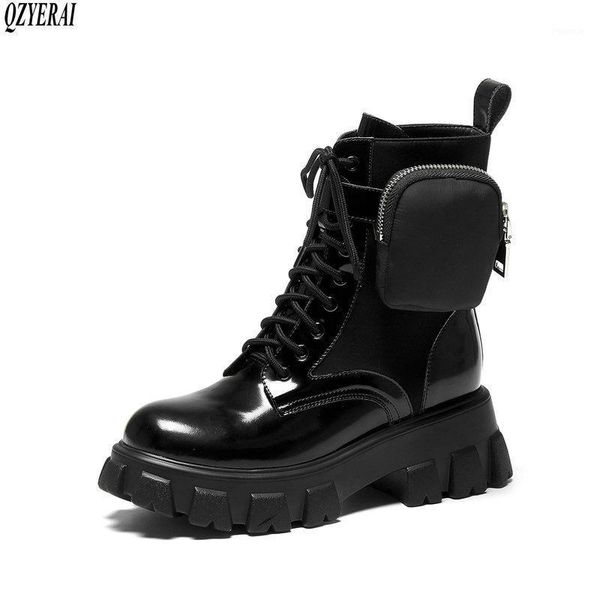 boots qzyerai style genuine leather the side bags female women's british cattle women shoes1, Black
boots qzyerai style genuine leather the side bags female women's british cattle women shoes1, Black