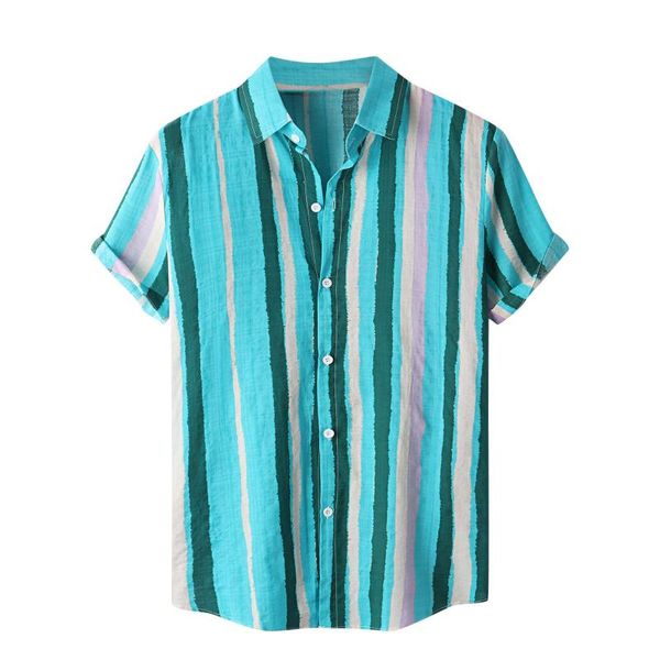 men's casual shirts men cotton linen stripe print short sleeve button shirt blouse slim fit dress handsome clothes 2021, White;black
men's casual shirts men cotton linen stripe print short sleeve button shirt blouse slim fit dress handsome clothes 2021, White;black
