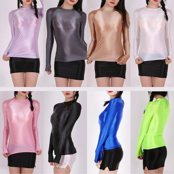 transparent women glossy long sleeve sports gym tight glitter workout fitness sportswear running yoga shirt outfit
transparent women glossy long sleeve sports gym tight glitter workout fitness sportswear running yoga shirt outfit