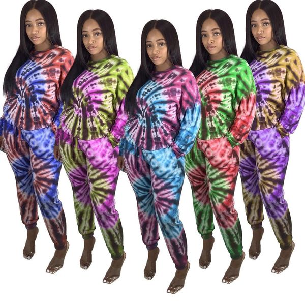 women autumn pants the price of listing tie-dyed printing multicolor leisure sports suit two-piece set fashion wholesale, White
women autumn pants the price of listing tie-dyed printing multicolor leisure sports suit two-piece set fashion wholesale, White