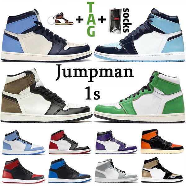 jumpman 1 high og basketball shoes 1s travis scotts unc obsidian university blue twist lucky green dark mocha fearless men women sneakers, Black
jumpman 1 high og basketball shoes 1s travis scotts unc obsidian university blue twist lucky green dark mocha fearless men women sneakers, Black