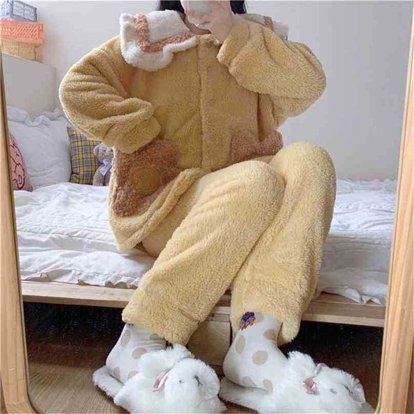 autumn yellow all match sweet chic fashion cute girls warm homewear nightwear oversize loose pajamas sets 210525, Black;red
autumn yellow all match sweet chic fashion cute girls warm homewear nightwear oversize loose pajamas sets 210525, Black;red