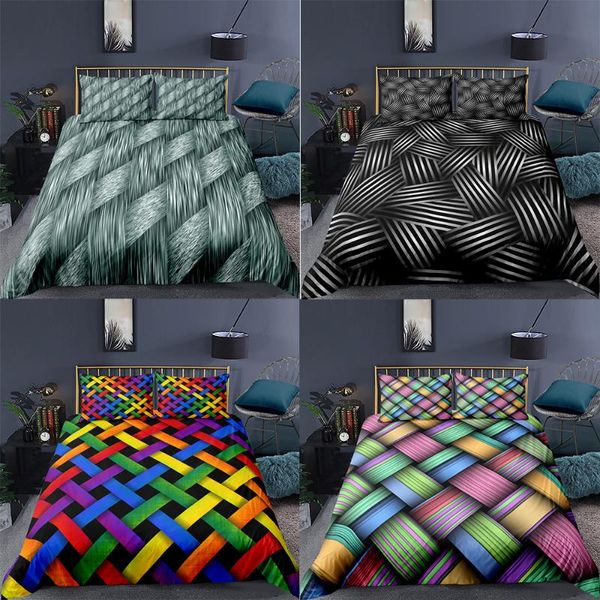 colorful weave bedding set duvet cover double king twin with pillowcases 2/3pcs bedroom high-end luxury bed sets
colorful weave bedding set duvet cover double king twin with pillowcases 2/3pcs bedroom high-end luxury bed sets