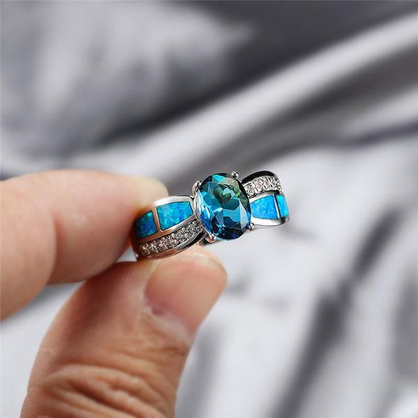 wedding rings white blue opal engagement ring rainbow crystal multicolor zircon oval stone classic silver color for women, Slivery;golden
wedding rings white blue opal engagement ring rainbow crystal multicolor zircon oval stone classic silver color for women, Slivery;golden
