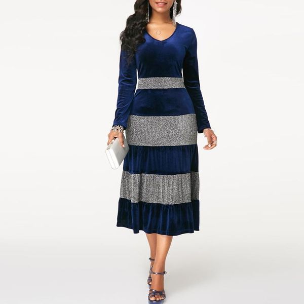 casual dresses yuvie elegant v neck long sleeve aline patchwork vestidos wedding guest spring party plus size midi swing velvet, Black;gray
casual dresses yuvie elegant v neck long sleeve aline patchwork vestidos wedding guest spring party plus size midi swing velvet, Black;gray
