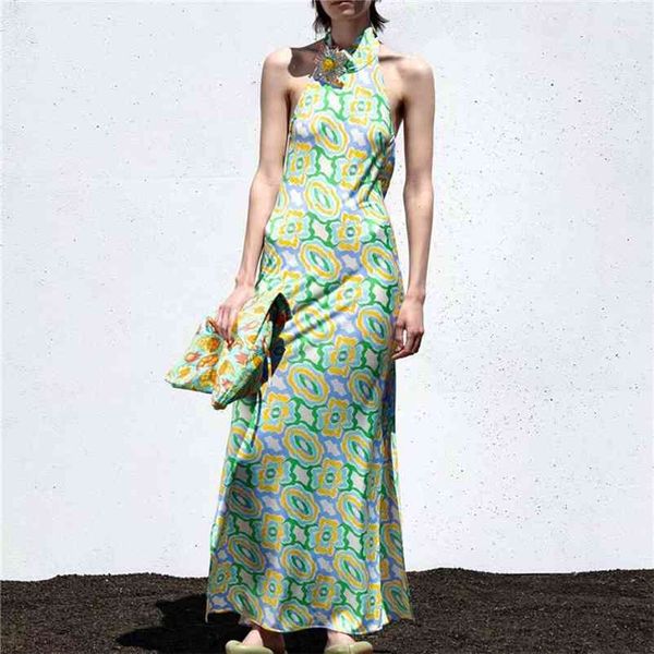 puwd casual woman green halter print long dress summer fashion ladies backless beach es female sleeveless midi 210522, Black;gray
puwd casual woman green halter print long dress summer fashion ladies backless beach es female sleeveless midi 210522, Black;gray