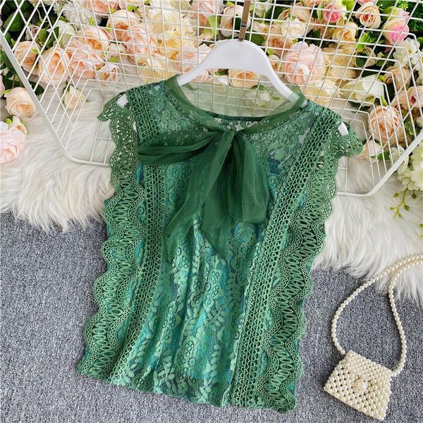 women's blouses & shirts 2021 summer autumn female lace-up bow sleeveless short lace elegant vintage mesh blouse fairy shirt, White
women's blouses & shirts 2021 summer autumn female lace-up bow sleeveless short lace elegant vintage mesh blouse fairy shirt, White
