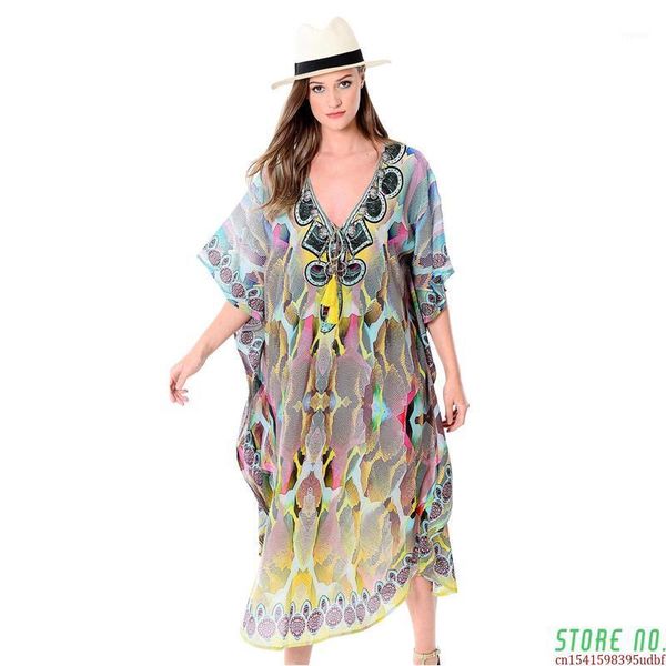 women's swimwear 2021 print long beach dress coverups for women pareo de plage swimsuit cover up sarongs kaftan #q678, White;black
women's swimwear 2021 print long beach dress coverups for women pareo de plage swimsuit cover up sarongs kaftan #q678, White;black