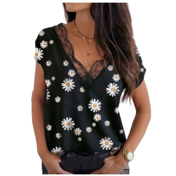 arrival 2021 summer t shirt women v-neck lace splicing print casual loose oversized ladies tee plus size s-5xl women's t-shirt, White
arrival 2021 summer t shirt women v-neck lace splicing print casual loose oversized ladies tee plus size s-5xl women's t-shirt, White