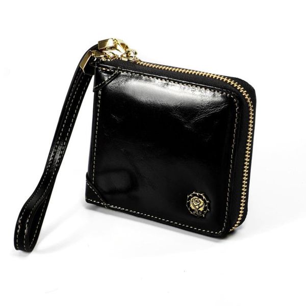 women's leather wallet, fashion identification card, oil wax zipper, mini handbag. wallets, Red;black
women's leather wallet, fashion identification card, oil wax zipper, mini handbag. wallets, Red;black