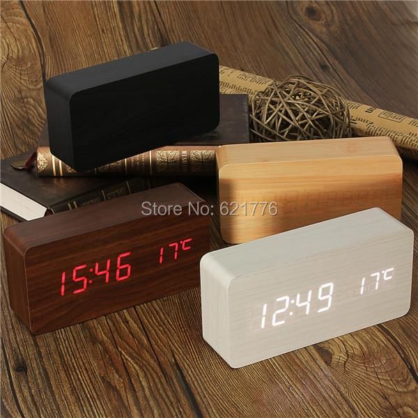 other clocks & accessories voice control modern sensor wood clock dual led display bamboo digital alarm clockled show temp time
other clocks & accessories voice control modern sensor wood clock dual led display bamboo digital alarm clockled show temp time