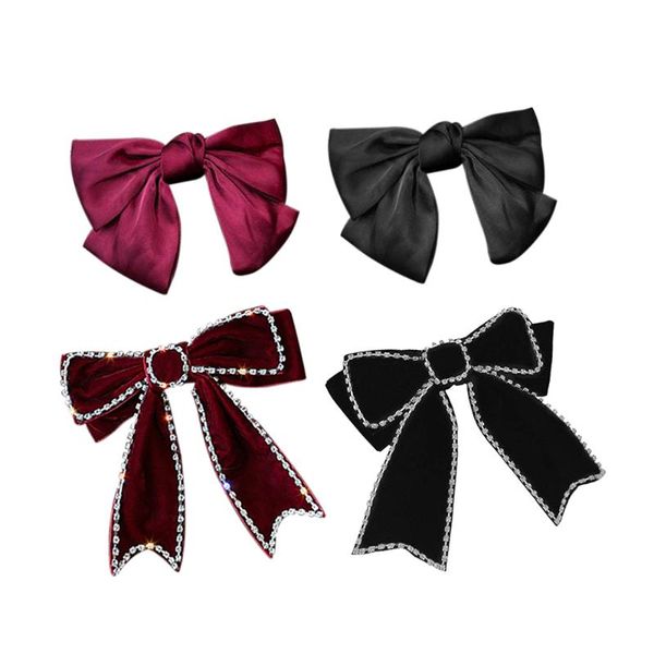 ribbon velvet bow hairpins barrettes crystal hairgrips korean headpiece girls hair clips accessories, Slivery;white
ribbon velvet bow hairpins barrettes crystal hairgrips korean headpiece girls hair clips accessories, Slivery;white