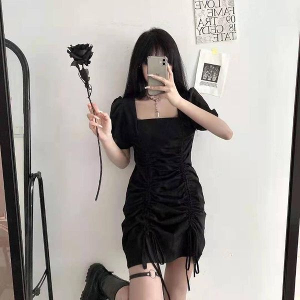 casual dresses nightclub women's clothing 2021 summer hepburn style slimming scheming little black dress fashionable retro gothic young, Black;gray
casual dresses nightclub women's clothing 2021 summer hepburn style slimming scheming little black dress fashionable retro gothic young, Black;gray