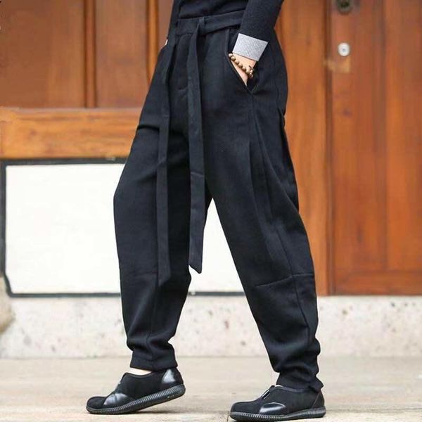 men's pants casual loose fitness straight stretch bloomers trousers harem cotton linen joggers chinese style fashionh l86, Black
men's pants casual loose fitness straight stretch bloomers trousers harem cotton linen joggers chinese style fashionh l86, Black