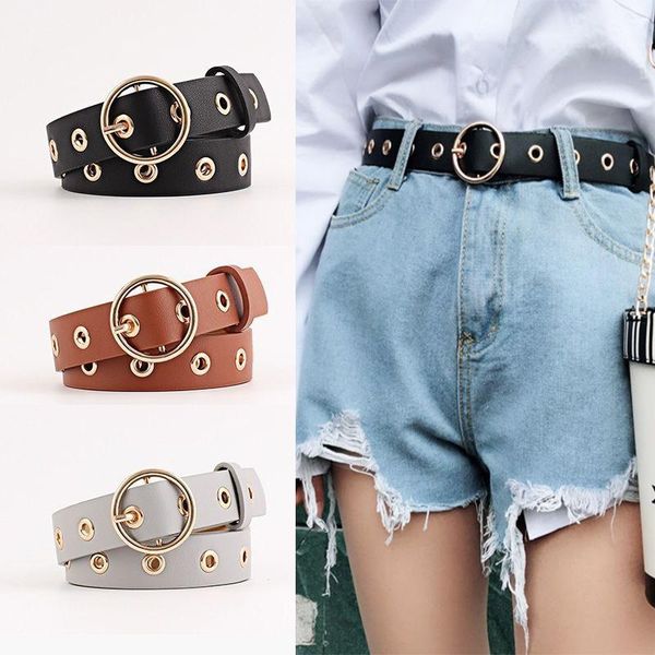 belts women leather belt round metal pin buckle circle brand fashion punk o ring for, Black;brown
belts women leather belt round metal pin buckle circle brand fashion punk o ring for, Black;brown