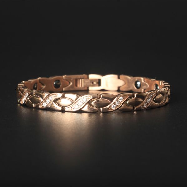 bangles bracelet stainless steel jewelry titanium lady germanium magnet cnc zircon electroplating rose gold, Black
bangles bracelet stainless steel jewelry titanium lady germanium magnet cnc zircon electroplating rose gold, Black