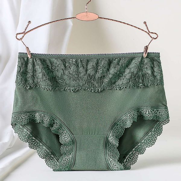 comfortable cotton crotch traceless briefs girls' lace hip, Black;pink