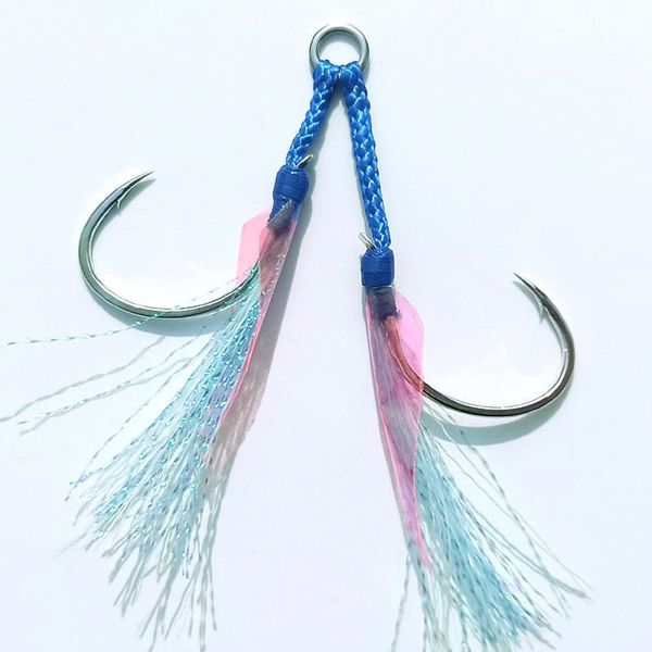 pairs bkk hooks 3/0 4/0 5/0 pe line luminous slow jig hook with feather assist double inchiku jigging fishing
pairs bkk hooks 3/0 4/0 5/0 pe line luminous slow jig hook with feather assist double inchiku jigging fishing