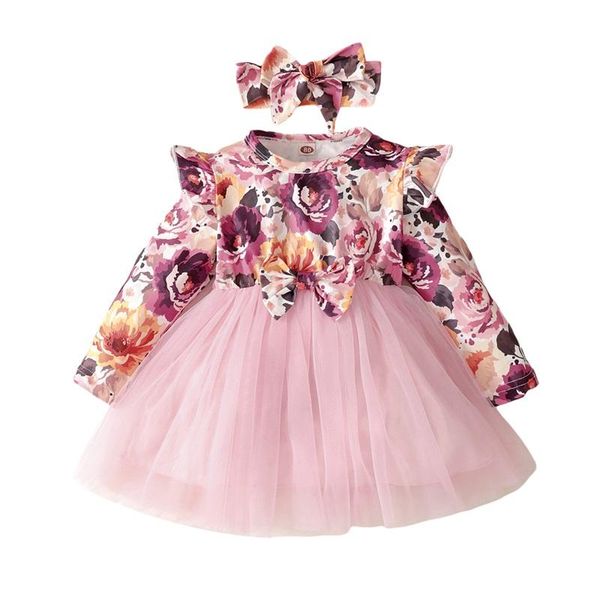 girl's dresses little girls outfit, toddlers floral printing lace mesh splicing round collar long sleeve bow princess dress + headwear, Red;yellow
girl's dresses little girls outfit, toddlers floral printing lace mesh splicing round collar long sleeve bow princess dress + headwear, Red;yellow