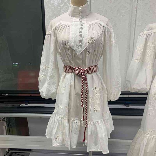 casual dresses women cotton white summer stand collar long lantern sleeve embroidery high waist belted mini azol, Black;gray
casual dresses women cotton white summer stand collar long lantern sleeve embroidery high waist belted mini azol, Black;gray