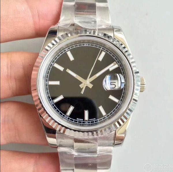 classic man watch date clock mechanical automatic movement stainless steel watches 41mm black face hardlex glass 178, Slivery;brown
classic man watch date clock mechanical automatic movement stainless steel watches 41mm black face hardlex glass 178, Slivery;brown