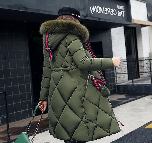 big fur winter coat thickened parka women stitching slim long winter coat down cotton ladies down parka down jacket women, Black
big fur winter coat thickened parka women stitching slim long winter coat down cotton ladies down parka down jacket women, Black