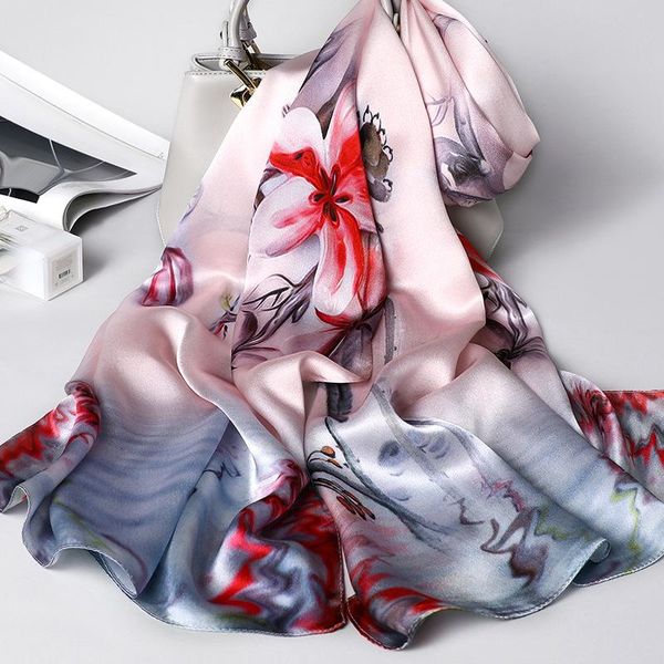 scarves 100% real silk scarf for women spring summer beach wrap luxury pure natural floral printed neckerchief pashmin, Blue;gray
scarves 100% real silk scarf for women spring summer beach wrap luxury pure natural floral printed neckerchief pashmin, Blue;gray
