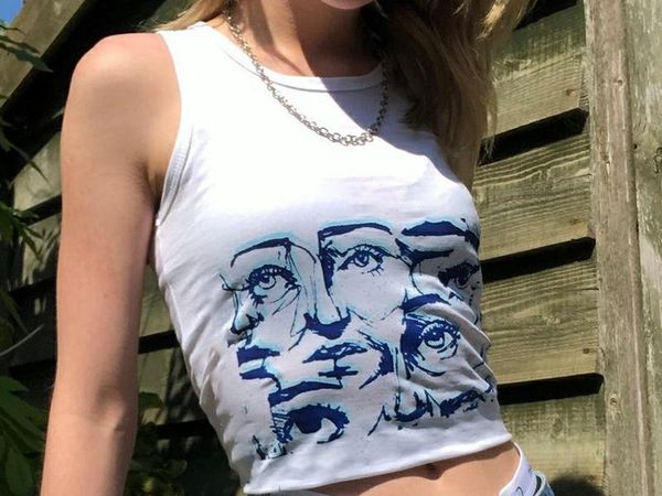 women's tanks & camis 2000s vintage sleeveless tank e-girl face graphic printed sweat vest y2k aesthetic harajuku streetwear women slim, White
women's tanks & camis 2000s vintage sleeveless tank e-girl face graphic printed sweat vest y2k aesthetic harajuku streetwear women slim, White
