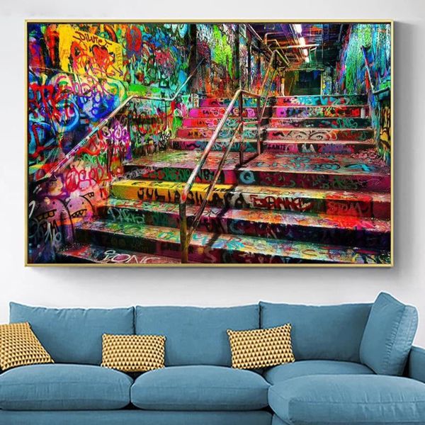 paintings street art stairs picture prints on canvas painting graffiti colorful poster for living room wall abstract home decor
paintings street art stairs picture prints on canvas painting graffiti colorful poster for living room wall abstract home decor