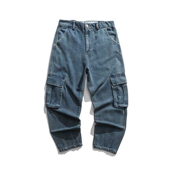 oversize wide leg blue cargo jeans men women autumn spring hip hop streetwear japan style loose straight baggy denim pants male 210603
oversize wide leg blue cargo jeans men women autumn spring hip hop streetwear japan style loose straight baggy denim pants male 210603