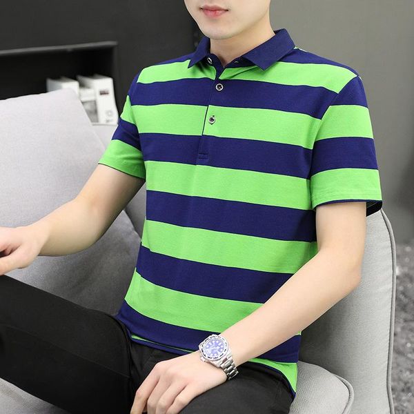 men's polos summer clothing short-sleeved t-shirt lapel shirt solid color pure cotton striped comfortable leisure golf wear, White;black
men's polos summer clothing short-sleeved t-shirt lapel shirt solid color pure cotton striped comfortable leisure golf wear, White;black