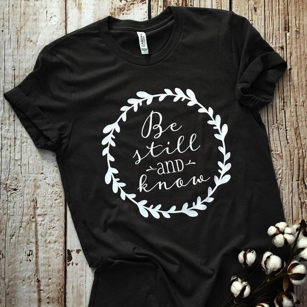 pure cotton summer be still and know christian women tshirt jesus faith psalm t-shirt casual ulzzang t shirt women's, White
pure cotton summer be still and know christian women tshirt jesus faith psalm t-shirt casual ulzzang t shirt women's, White
