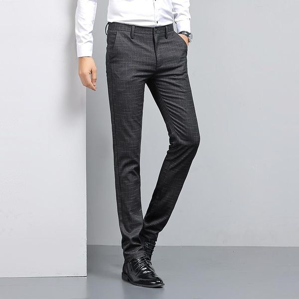 men's pants trend slim houndstooth casual business office meeting daily fashion boutique, Black
men's pants trend slim houndstooth casual business office meeting daily fashion boutique, Black