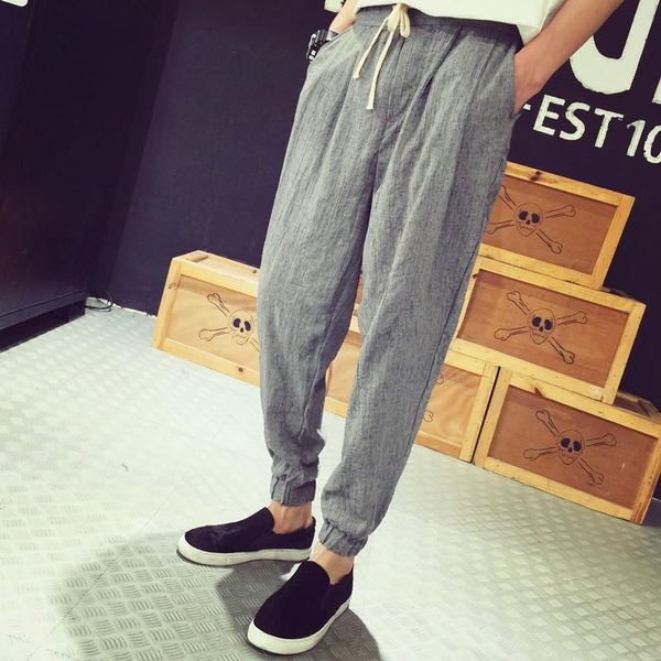 large size men pants shopping loose casual trousers / m-xxl men's, Black
