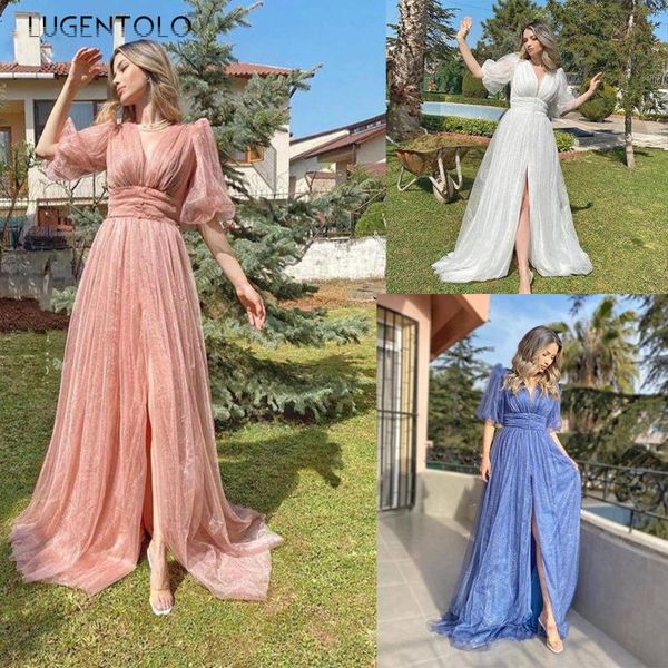 casual dresses dress women lace backless solid big swing party female elegant v-neck split fork long lugentolo, Black;gray
casual dresses dress women lace backless solid big swing party female elegant v-neck split fork long lugentolo, Black;gray