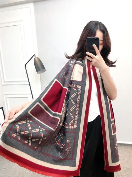 autumn and winter new imitation scarf women's carriage cashmere thickened warm long shawl for women, Blue;gray
autumn and winter new imitation scarf women's carriage cashmere thickened warm long shawl for women, Blue;gray