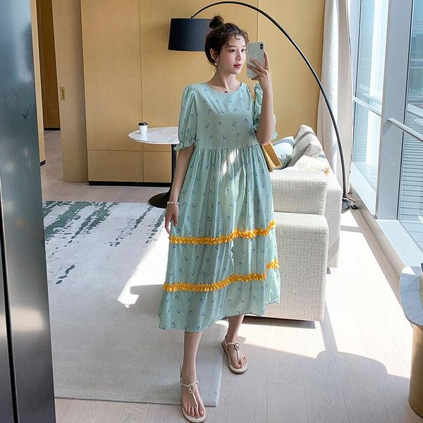 maternity dresses korean style hubble-bubble sleeve dress long loose o-neck ruffles stripe patchwork pregnant woman a-line sweet, White
maternity dresses korean style hubble-bubble sleeve dress long loose o-neck ruffles stripe patchwork pregnant woman a-line sweet, White