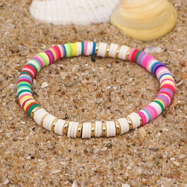 charm bracelets 2021 boho bracelet summer beach jewelry stainless steel bead multicolor ethnic soft pottery for women armband pulseras, Golden;silver
charm bracelets 2021 boho bracelet summer beach jewelry stainless steel bead multicolor ethnic soft pottery for women armband pulseras, Golden;silver