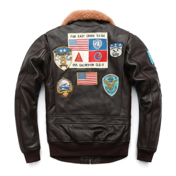 men's leather & faux military clothing g1 flight jacket thickening quilted100% cowhide jackets men coat winter overcoat m212 drop, Black
men's leather & faux military clothing g1 flight jacket thickening quilted100% cowhide jackets men coat winter overcoat m212 drop, Black