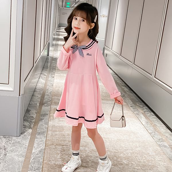 preppy style girls dress new spring autumn children long sleeve peter pan collar bow knee high one pieces clothes 3-12years, Red;yellow
preppy style girls dress new spring autumn children long sleeve peter pan collar bow knee high one pieces clothes 3-12years, Red;yellow