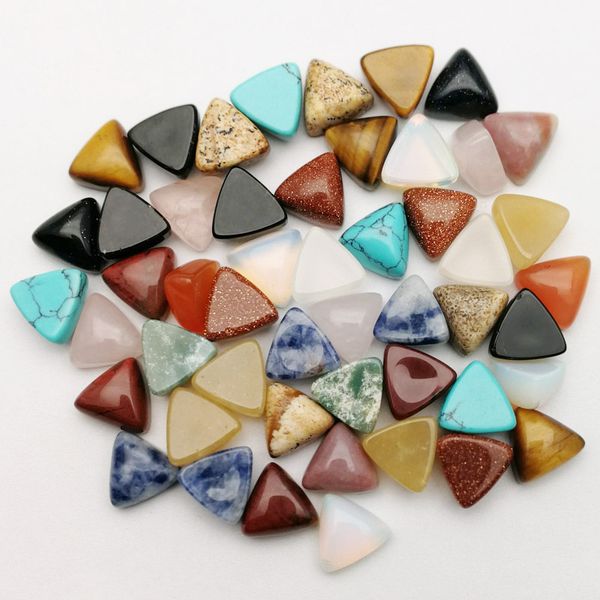 10mm natural stone triangle cabochon beads rose quartz turquoise stones for reiki healing crystal ornaments necklace ring earrrings jewelry, Black
10mm natural stone triangle cabochon beads rose quartz turquoise stones for reiki healing crystal ornaments necklace ring earrrings jewelry, Black