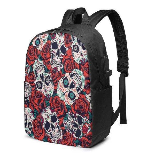 backpack teenage for school boy girl vintage day of dead skull bag usb charging bookbag
backpack teenage for school boy girl vintage day of dead skull bag usb charging bookbag