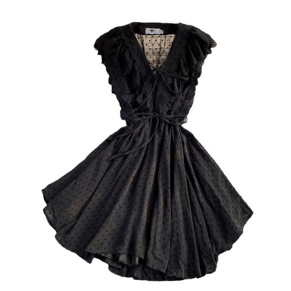 casual dresses elegant white lace patchwork pleated dress 2021 women summer bohemian ruffles chiffon mini designer runway, Black;gray
casual dresses elegant white lace patchwork pleated dress 2021 women summer bohemian ruffles chiffon mini designer runway, Black;gray