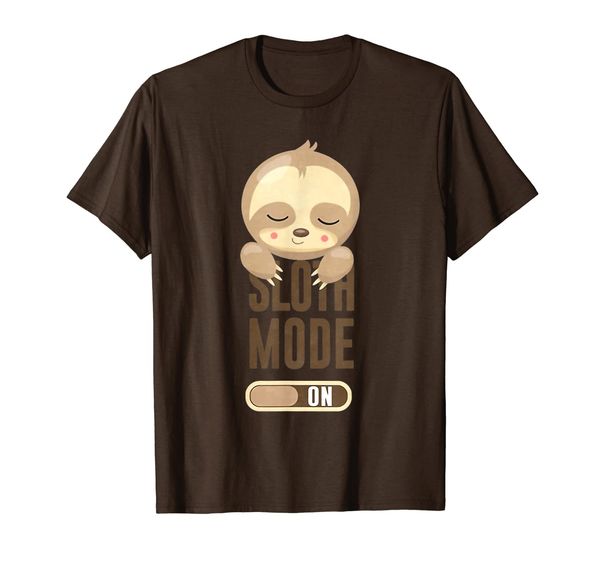 sloth mode on t-shirt funny sloth tee cute sloth lover gift, White;black