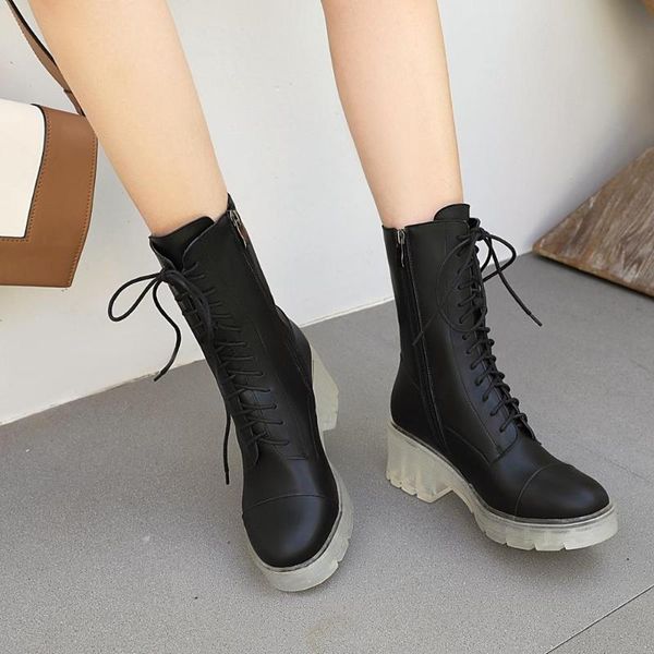 boots size35-41 chunky motorcycle for women autumn vogue round toe lace-up combat ladies shoes, Black
boots size35-41 chunky motorcycle for women autumn vogue round toe lace-up combat ladies shoes, Black