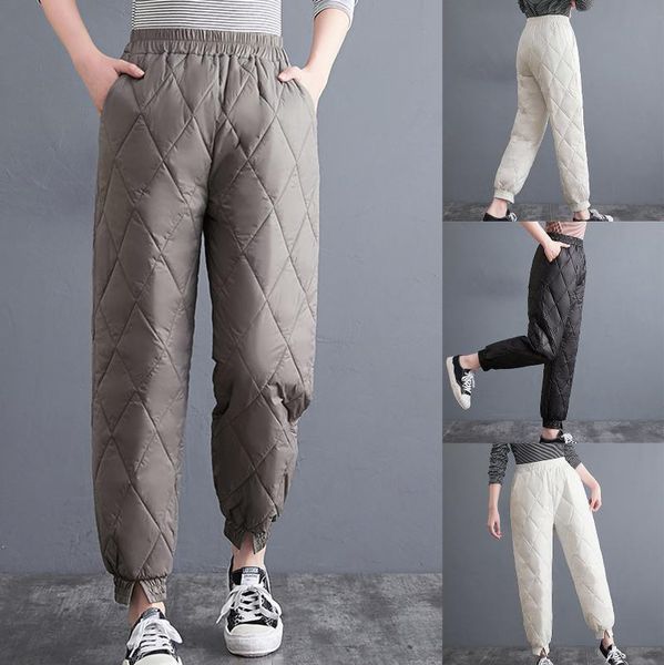 winter pants women's cotton trousers with straight pockets for keep warm in padded thick waterproof & capris, Black;white
winter pants women's cotton trousers with straight pockets for keep warm in padded thick waterproof & capris, Black;white